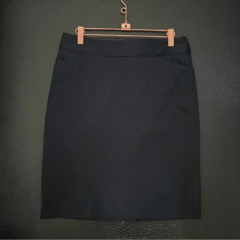 Talbots Indigo Blue Lined Petite Wool Pencil Skirt Size 6P